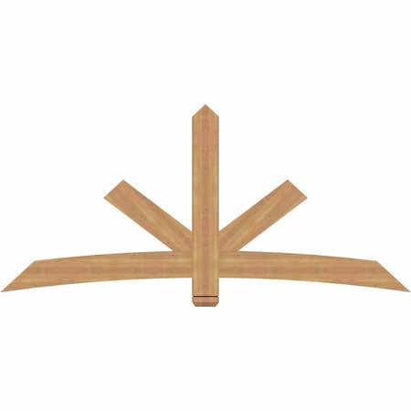 Ekena Millwork Alberta Smooth Timber Gable Bracket, Western Red Cedar, 84"W x 38"H x 1 1/2"D x 5 1/2"F, 11/12 Pitch GBW084X38X0206ALB00SWR